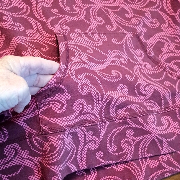 Talbots Cowl Neck Long Sleeve Cotton Pullover Pockets Pink Women's Medium - Picture 5 of 6